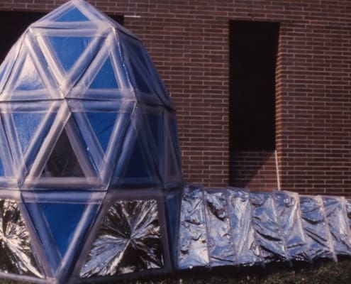 1-Pentagon Shelter plastic mylar aluminum 72h 136w 70d