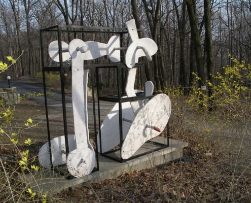 5-Mechanical Woman, steel concrete 64h 72w 30d 1991